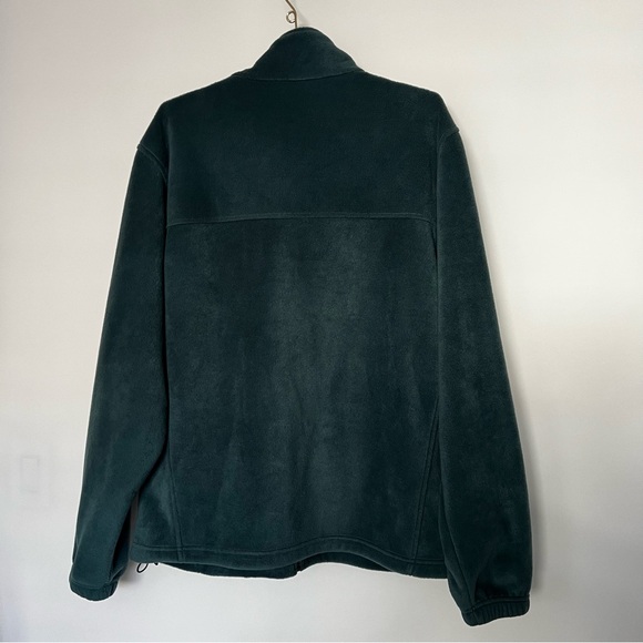 Columbia Men's Fleece Jacket Size XL Green Front Zip Closure Comfy Soft - Picture 2 of 9